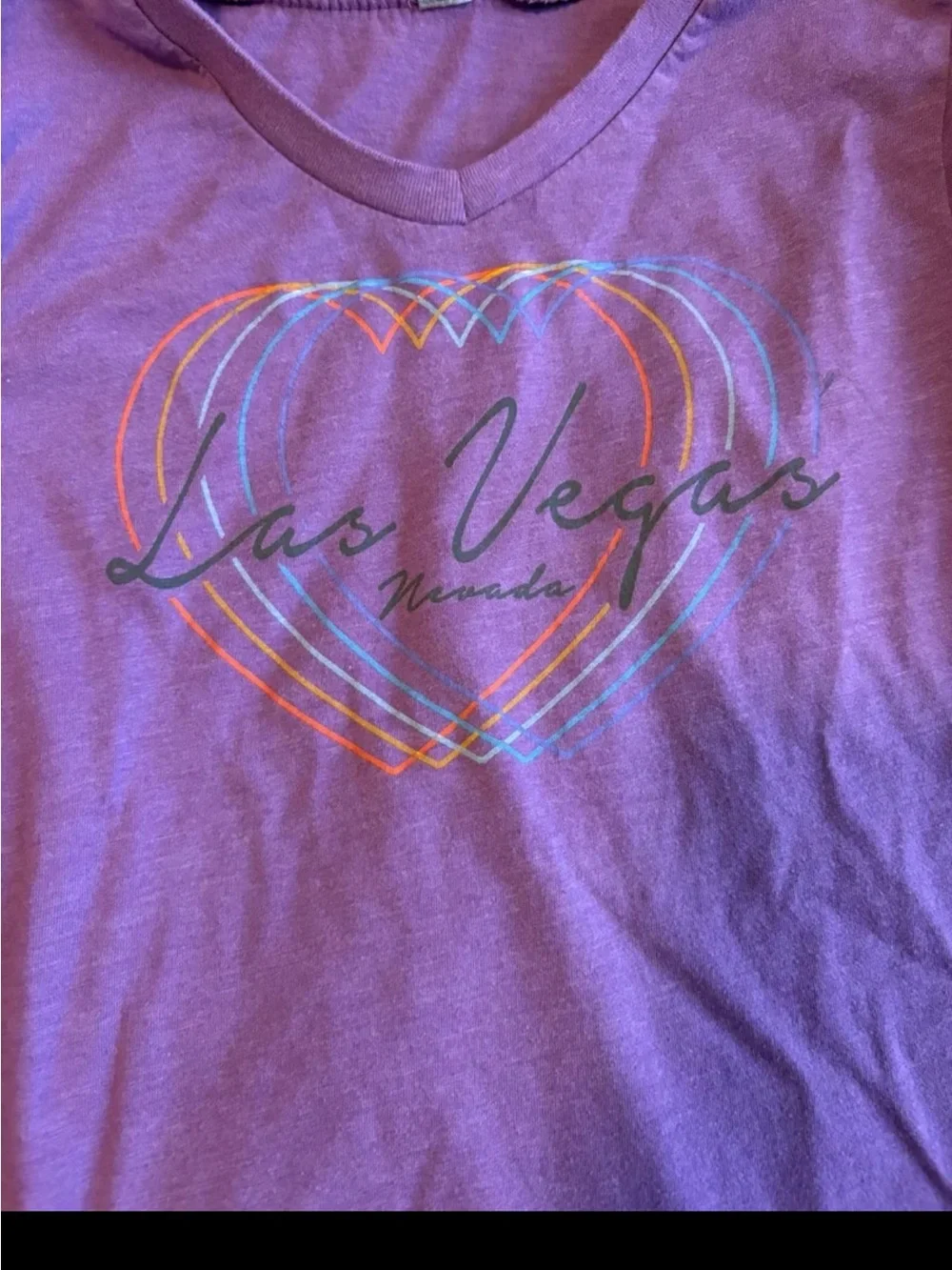 Kids Purple 'Las Vegas' Heart Graphic Tee ***
